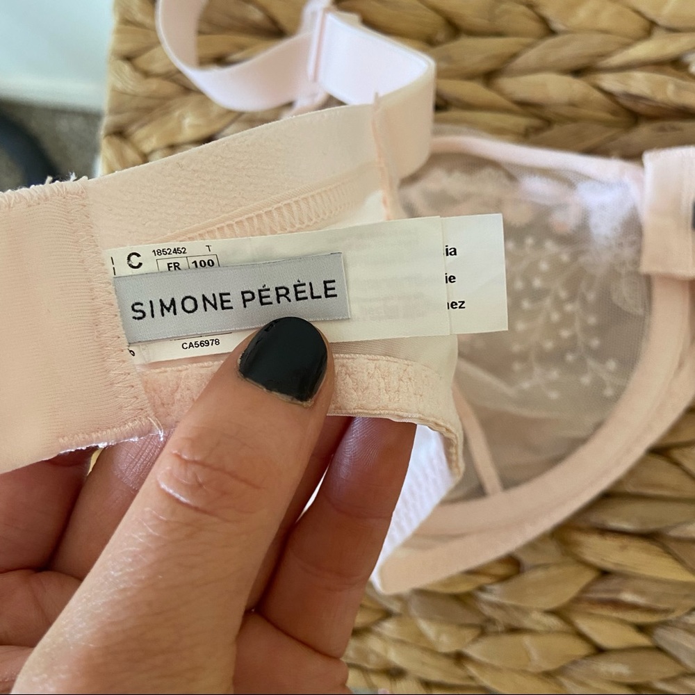 SOLD NWOT Simone perele embroidered lace plunge bra - Picture 7 of 9